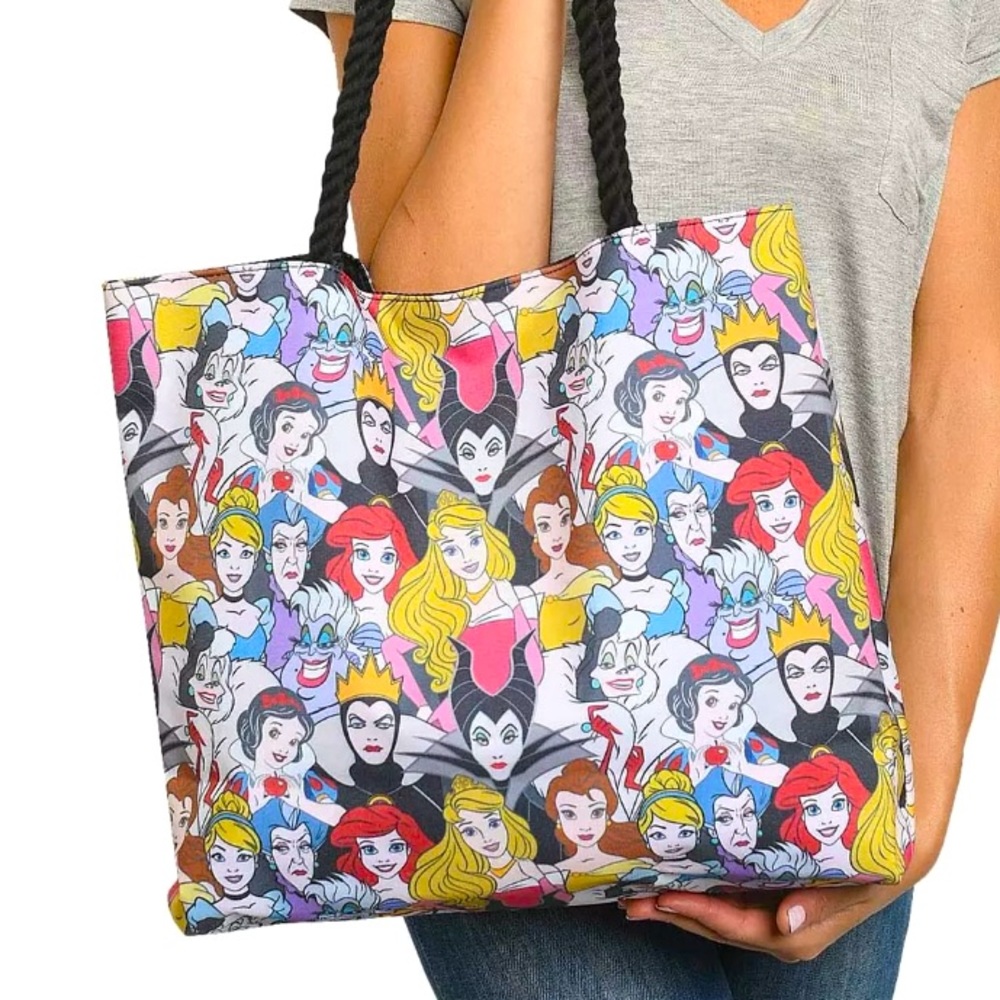 NWT Disney princess and villain large tote bag